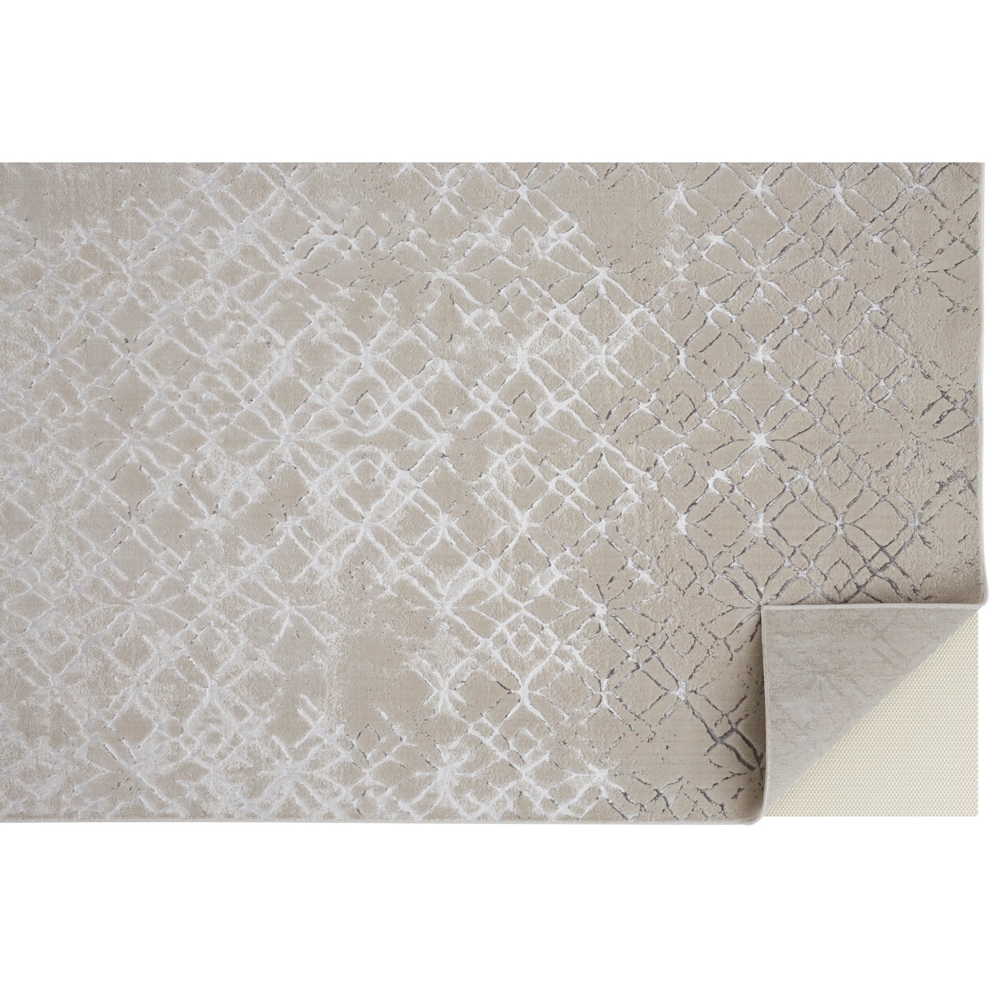 Micah Metallic Trellis Rug - 3047F by Feizy. Made from polyester, polypropylene in a unique style.