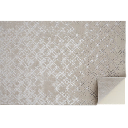 Micah Metallic Trellis Rug - 3047F by Feizy. Made from polyester, polypropylene in a unique style.