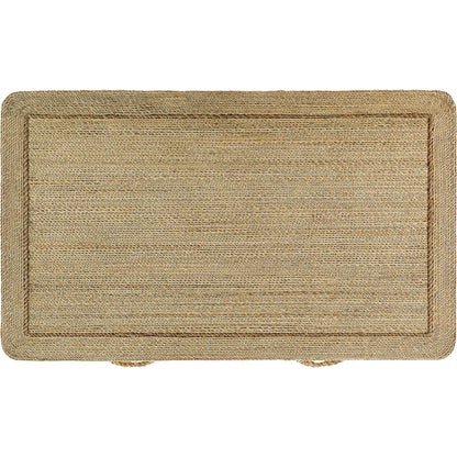 Kaipo Chest by Currey and Company. Made from abaca rope, wood in a coastal style.