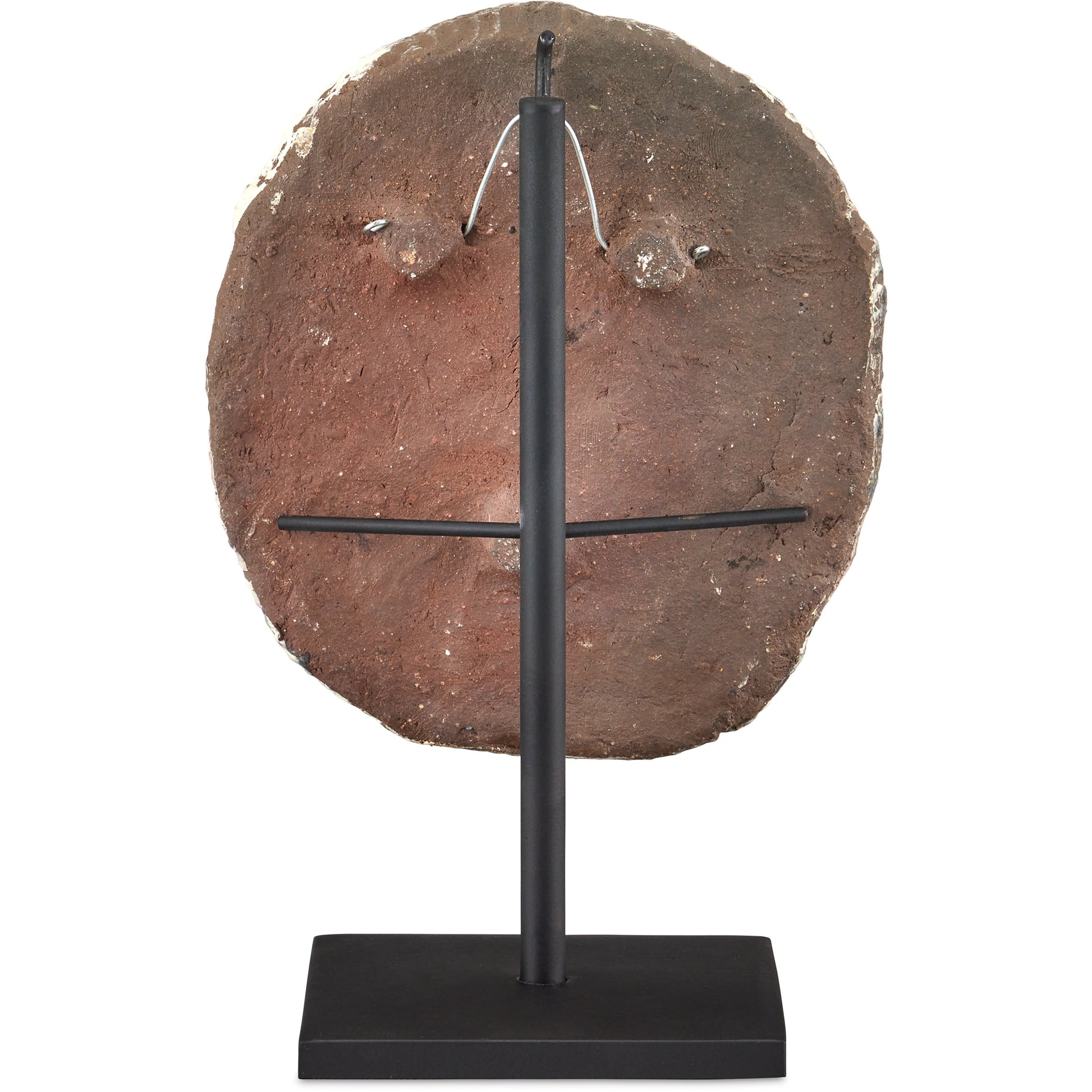 Artisan Face Disc by Currey and Company in multi-color. Made from ceramic, metal in a modern style.