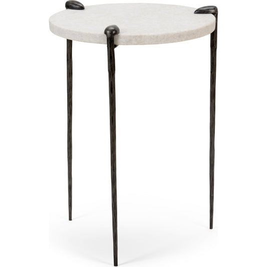 Tate Side Table by Wildwood in white, black. Made from iron in a modern style.