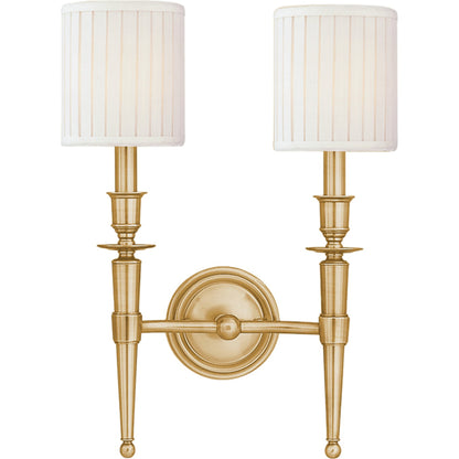 Abington Wall Sconce by Hudson Valley. Made from brass in a traditional style.