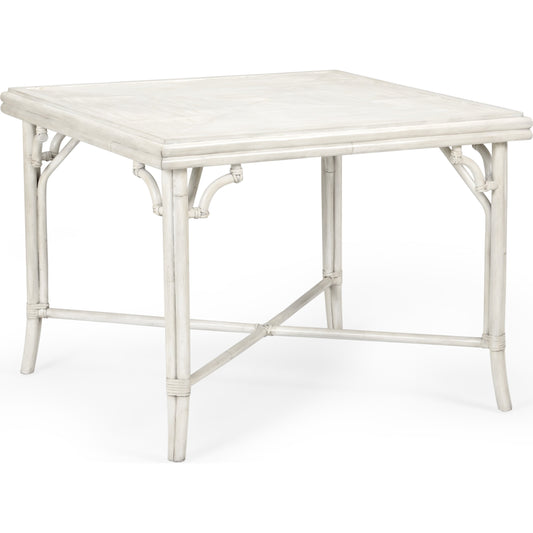 Boca Game Table by Wildwood in gray. Made from rattan, crushed bamboo in a transitional style.