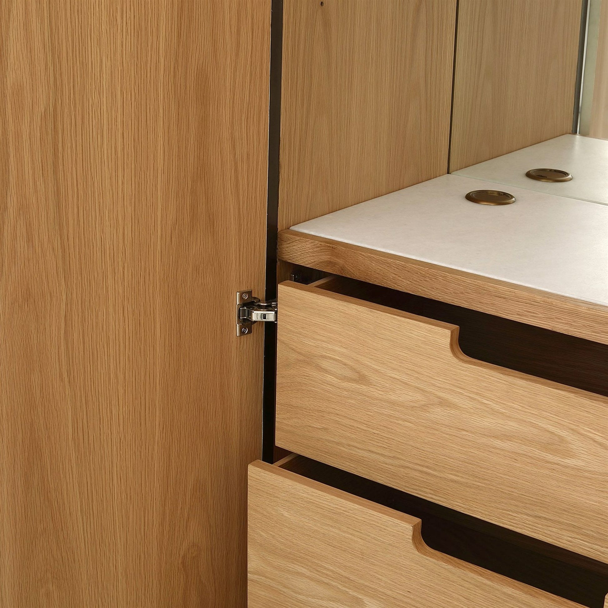 Framed Tall Cabinet by Global Views. Made from aluminum, resin, wood, aluminum handles in a modern style.