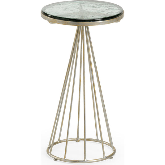 Bubble Table by Wildwood in silver, green. Made from glass, iron in a modern style.