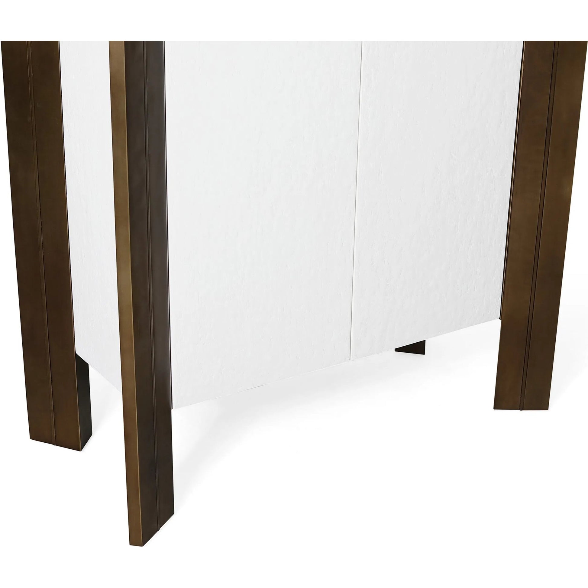 Framed Tall Cabinet by Global Views. Made from aluminum, resin, wood, aluminum handles in a modern style.