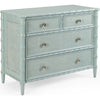Blue, White Glaze, Satin Nickel