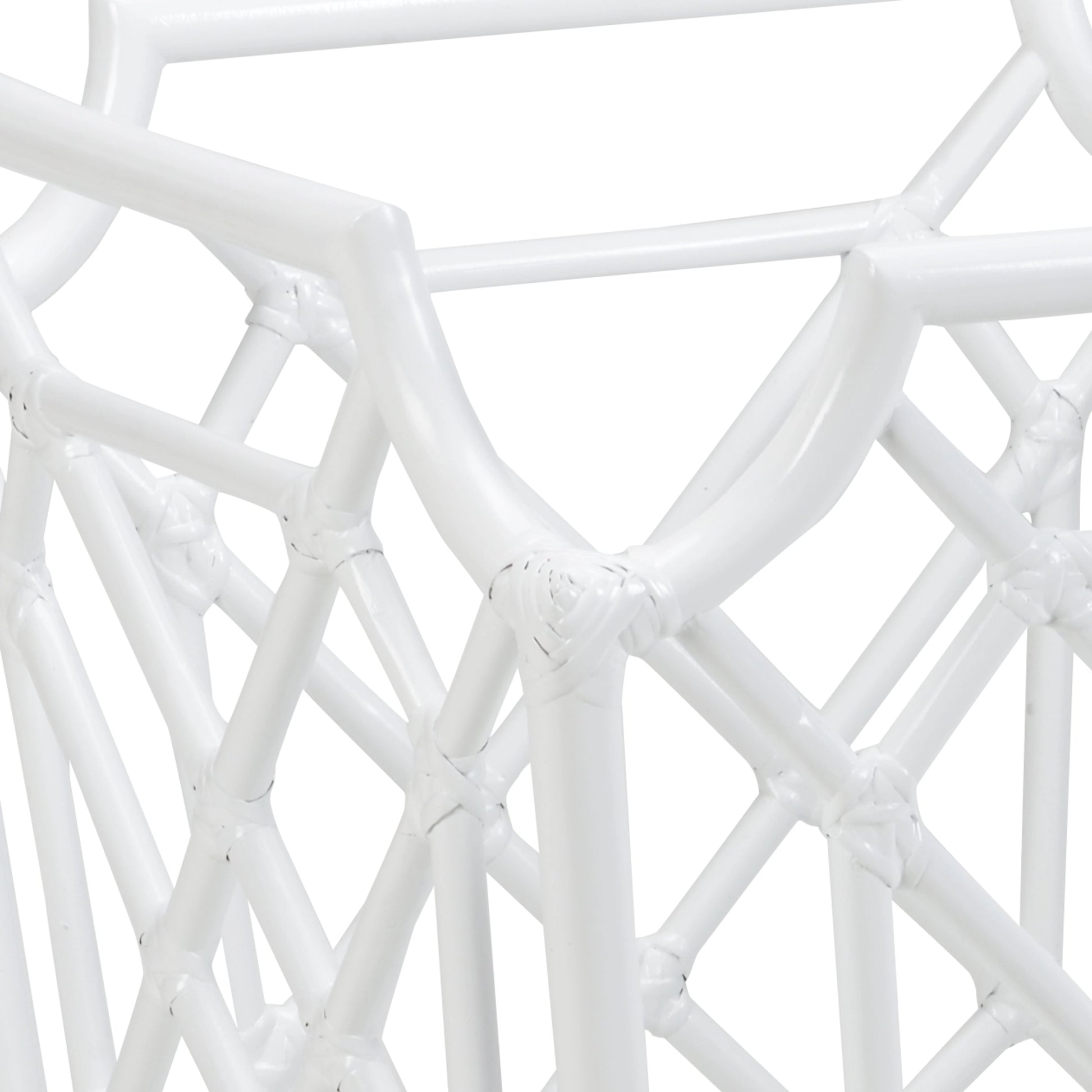 Wild Palm Planter by Wildwood in white. Made from rattan in a coastal style.