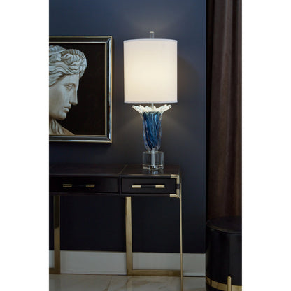 Bruce Stool by Wildwood in midnightblue, antique brass. Made from leather, stainless steel in a modern style.