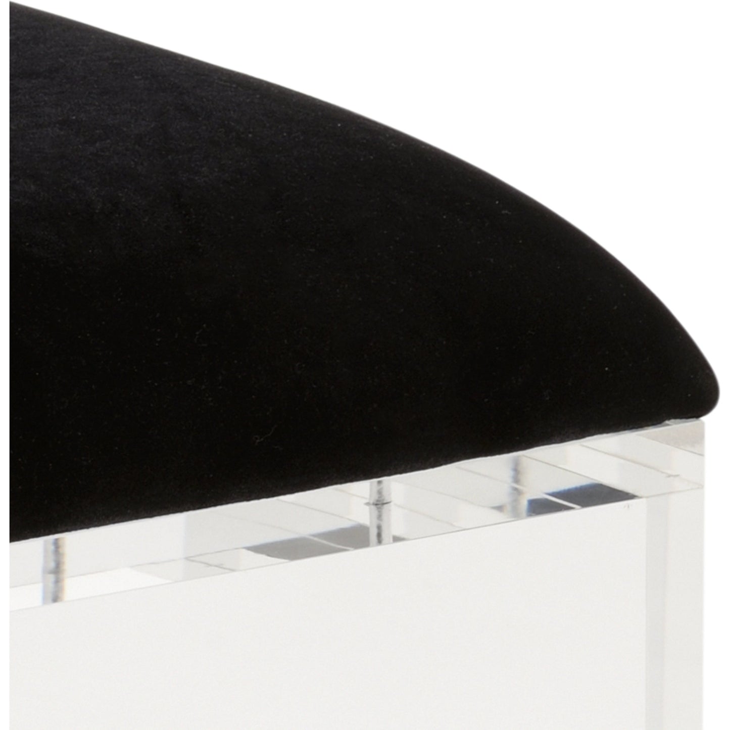 002 SI-2106103 | Closeup | Mykonos Stool by Wildwood in black, clear. Made from unique in a modern style.