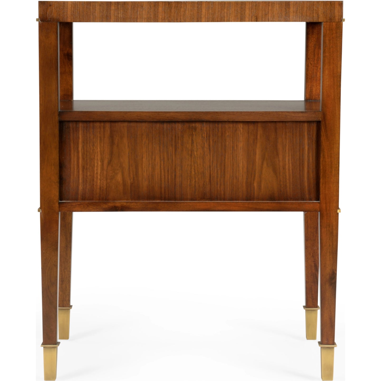 004 SI-2106108 | Additional Silo | Brady Bedside Table by Wildwood in walnut , antique mirrored glass. Made from unique in a modern style.