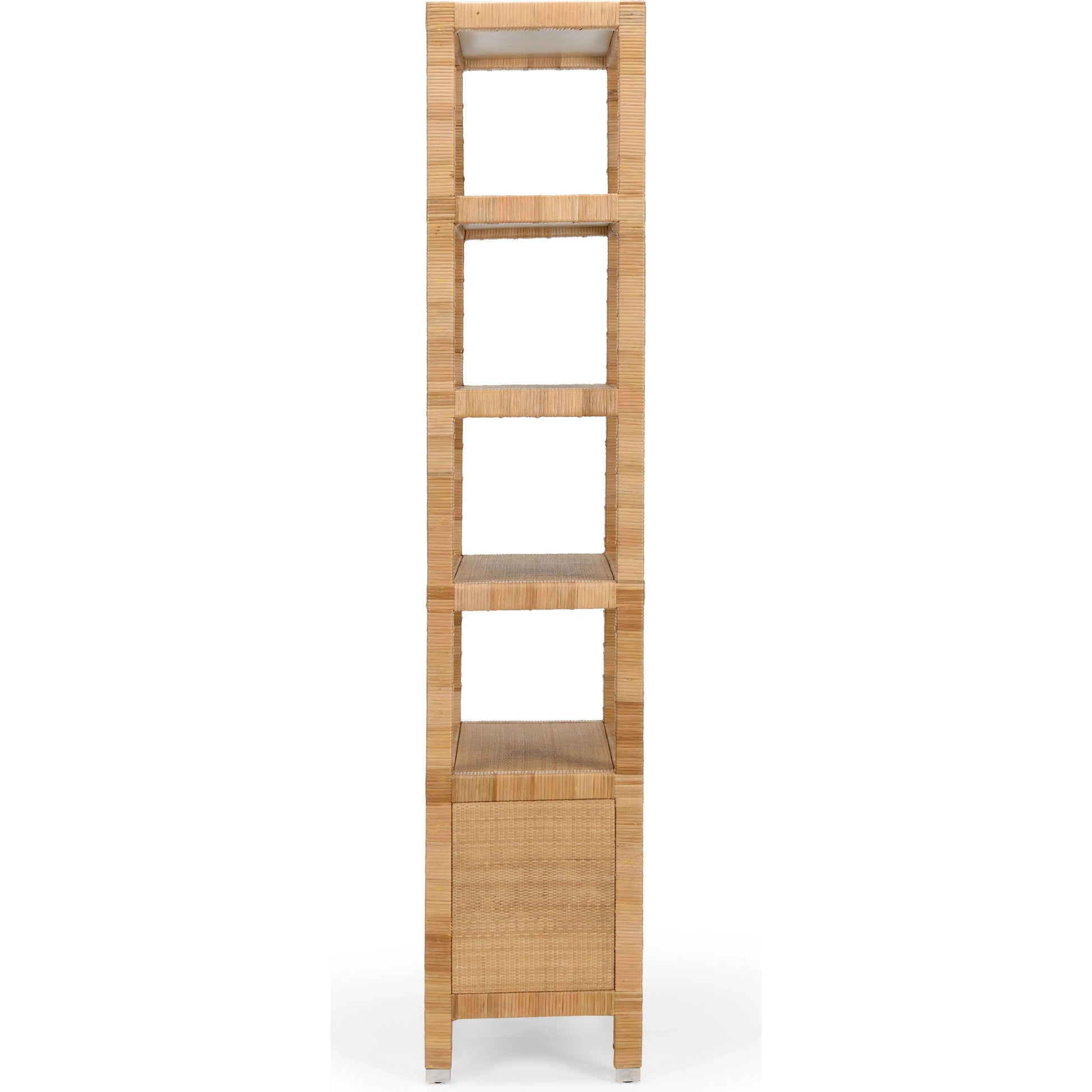 Mimo Etagere by Wildwood in white, natural. Made from wood/rattan in a modern style.