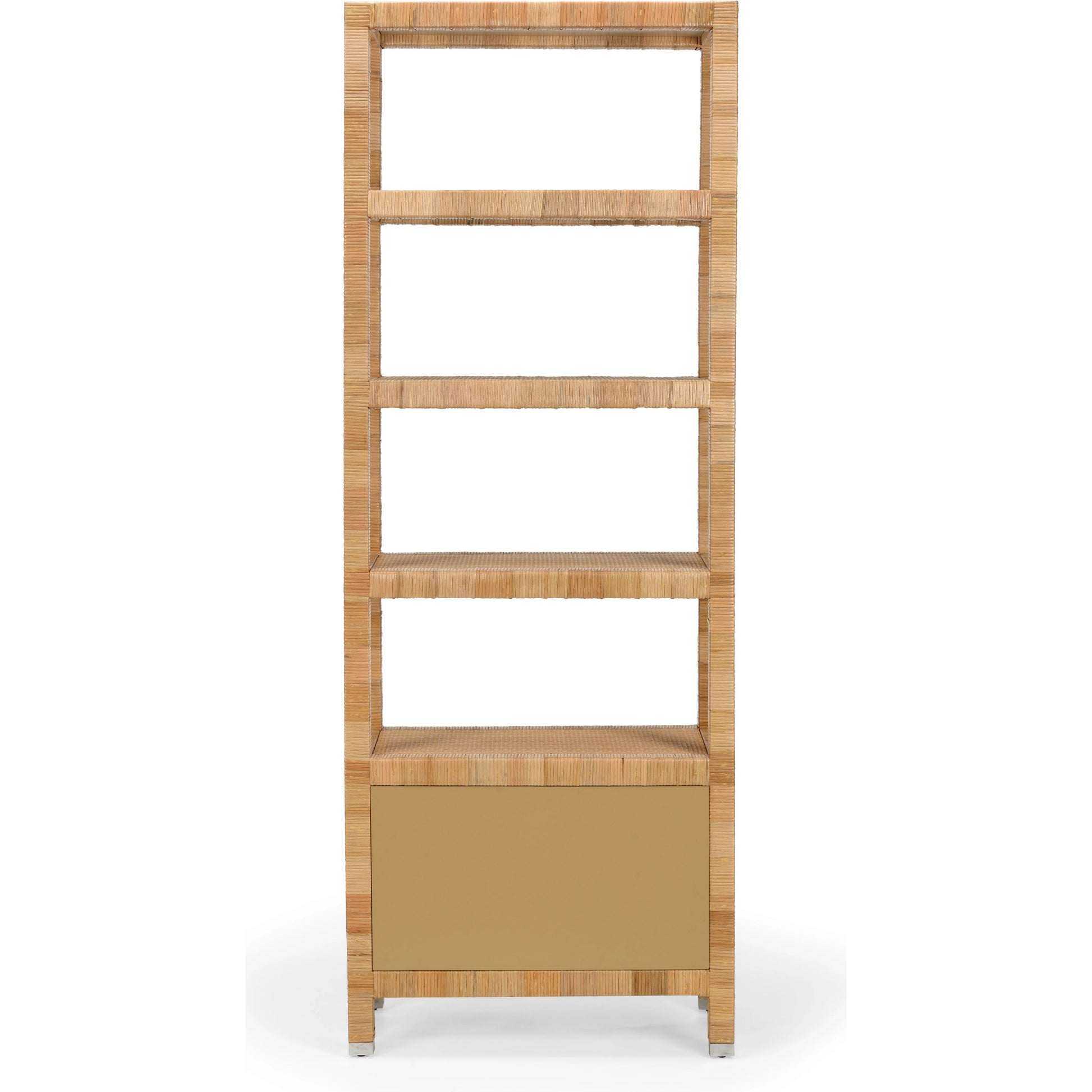 Mimo Etagere by Wildwood in white, natural. Made from wood/rattan in a modern style.