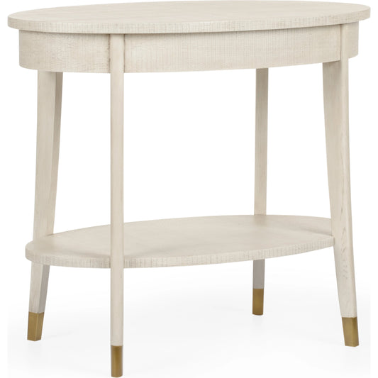 Oaklee Side Table by Wildwood in brown. Made from wood in a modern style.