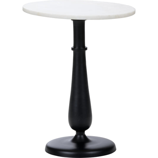 Mariella Marble Side Table by Wildwood in black, white. Made from metal/marble in a modern style.