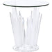 Geode End Table by Wildwood. Made from acrylic/glass in a modern style.