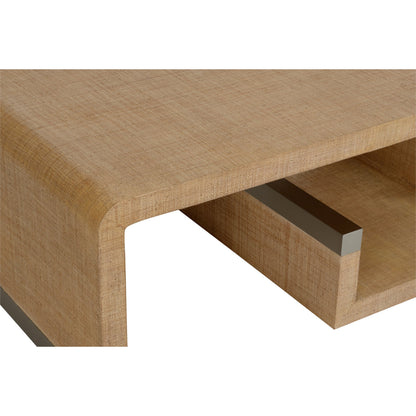 Hera Coffee Table by Wildwood in brown. Made from wood/saguran in a modern style.