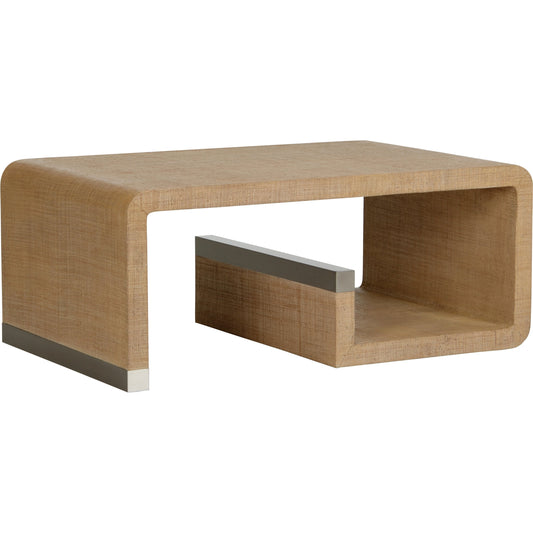 Hera Coffee Table by Wildwood in brown. Made from wood/saguran in a modern style.