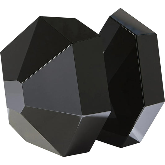 Crystal Bookends by Global Views. Made from crystal in a modern style.