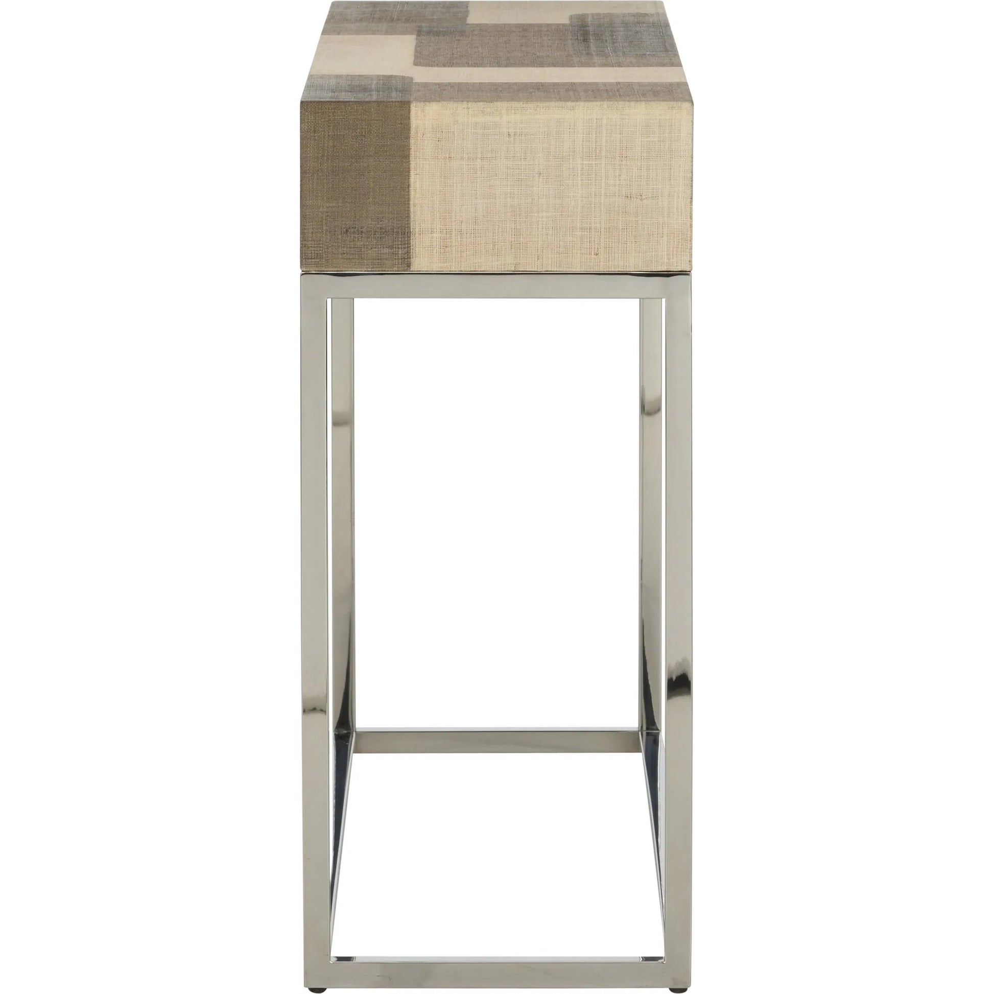 Jacoby Console by Wildwood in brown, cream, polished nickel. Made from unique in a modern style.