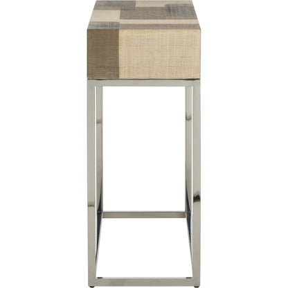 Jacoby Console by Wildwood in brown, cream, polished nickel. Made from unique in a modern style.