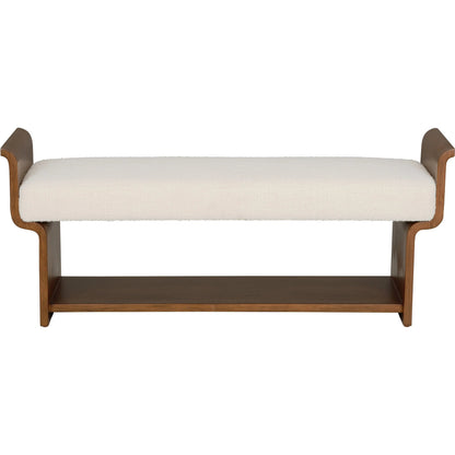 Ando Bench by Wildwood in white, cream and cream. Made from unique in a transitional style.