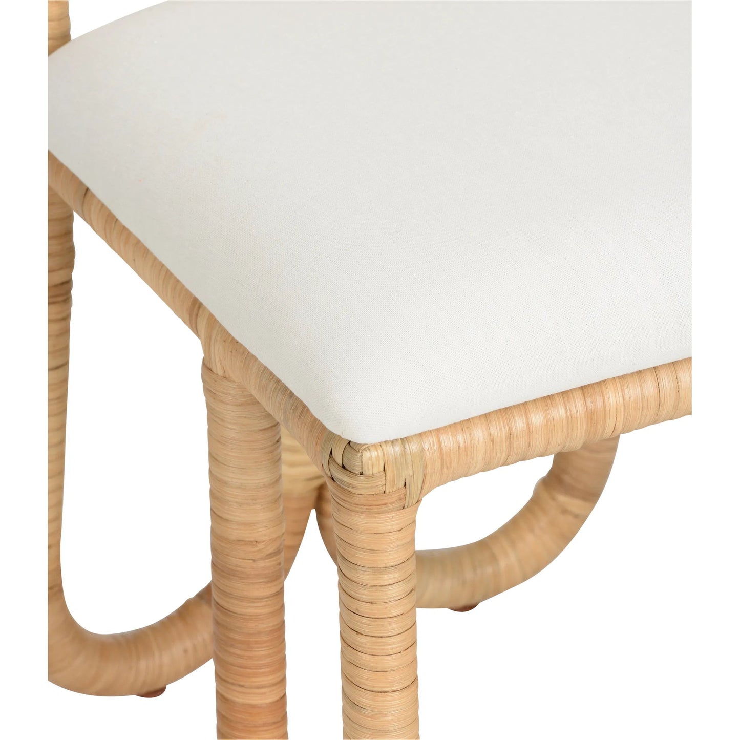 005 SI-2106252 | Closeup | Cuixmala Dining Chair by Wildwood in natural, off white. Made from unique in a transitional style.