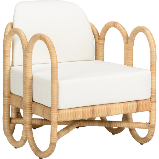 Cuixmala Lounge Chair by Wildwood in natural, off white. Made from unique in a unique style.