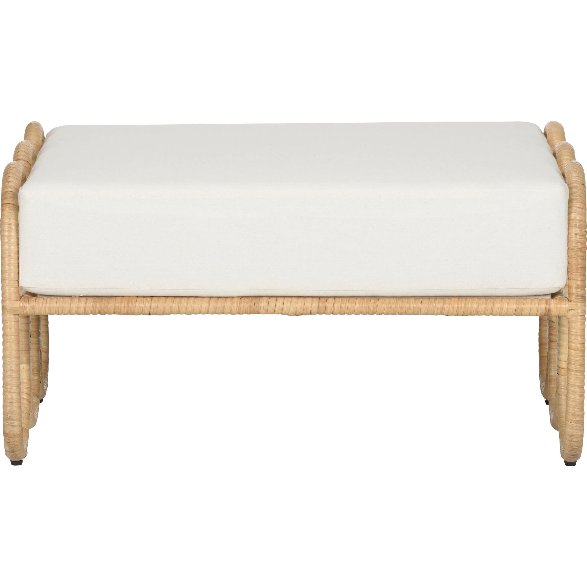 Cuixmala Ottoman by Wildwood in natural, off white. Made from unique in a transitional style.