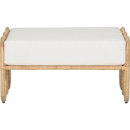 Cuixmala Ottoman by Wildwood in natural, off white. Made from unique in a transitional style.