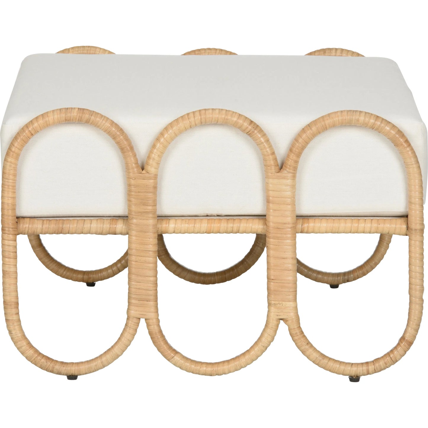 004 SI-2106255 | Additional Silo | Cuixmala Ottoman by Wildwood in natural, off white. Made from unique in a transitional style.