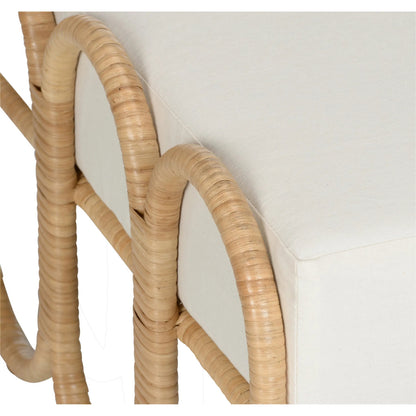 Cuixmala Ottoman by Wildwood in natural, off white. Made from unique in a transitional style.