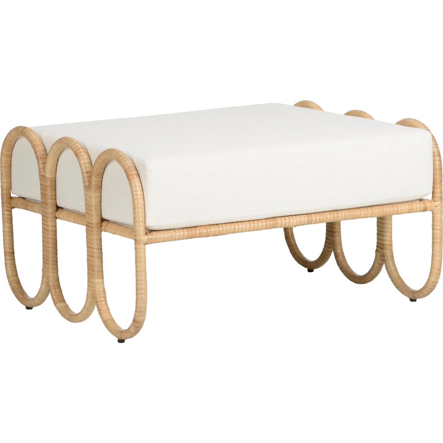 000 SI-2106255 | Primary Silo | Cuixmala Ottoman by Wildwood in natural, off white. Made from unique in a transitional style.
