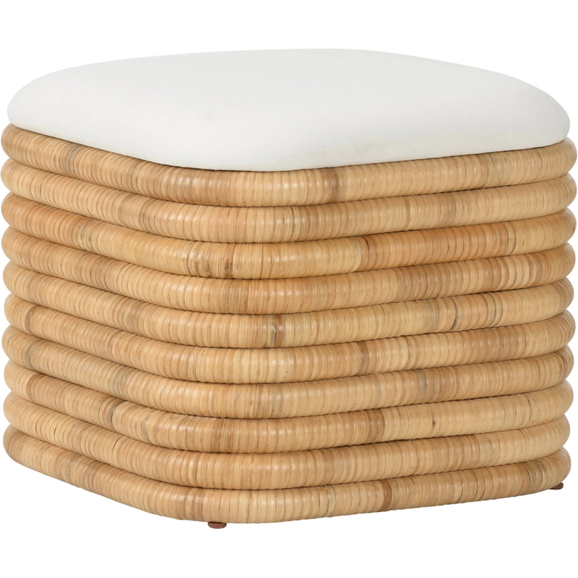 Sofia Ottoman by Wildwood in natural, off white. Made from unique in a transitional style.