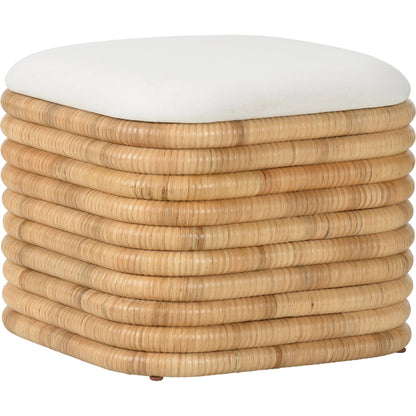 Sofia Ottoman by Wildwood in natural, off white. Made from unique in a transitional style.