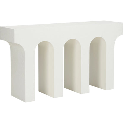 Arcade Console Table by Wildwood in white, cream and white gesso. Made from unique in a unique style.