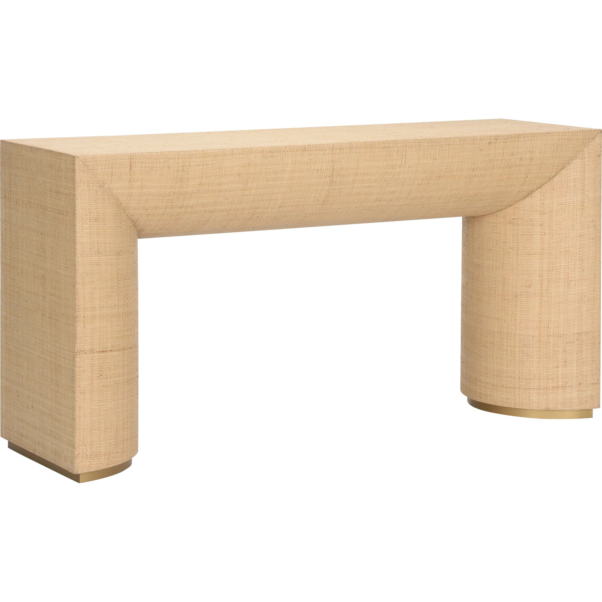 Kamo Console Table by Wildwood in brown and natural. Made from unique in a transitional style.