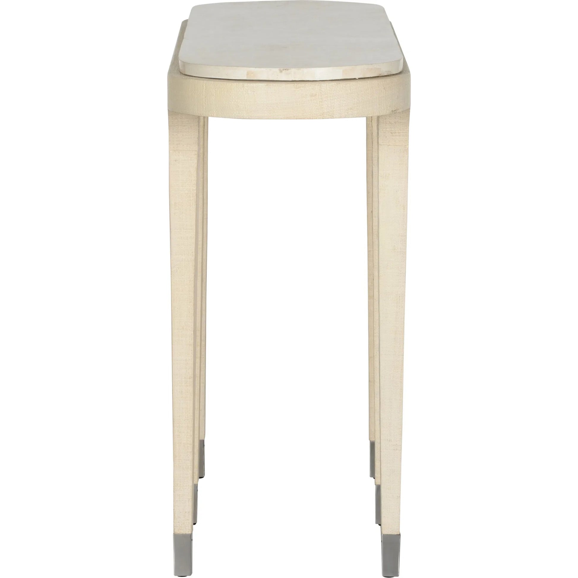 Juno Beach Console Table by Wildwood in white, cream and cream, natural white. Made from unique in a transitional style.