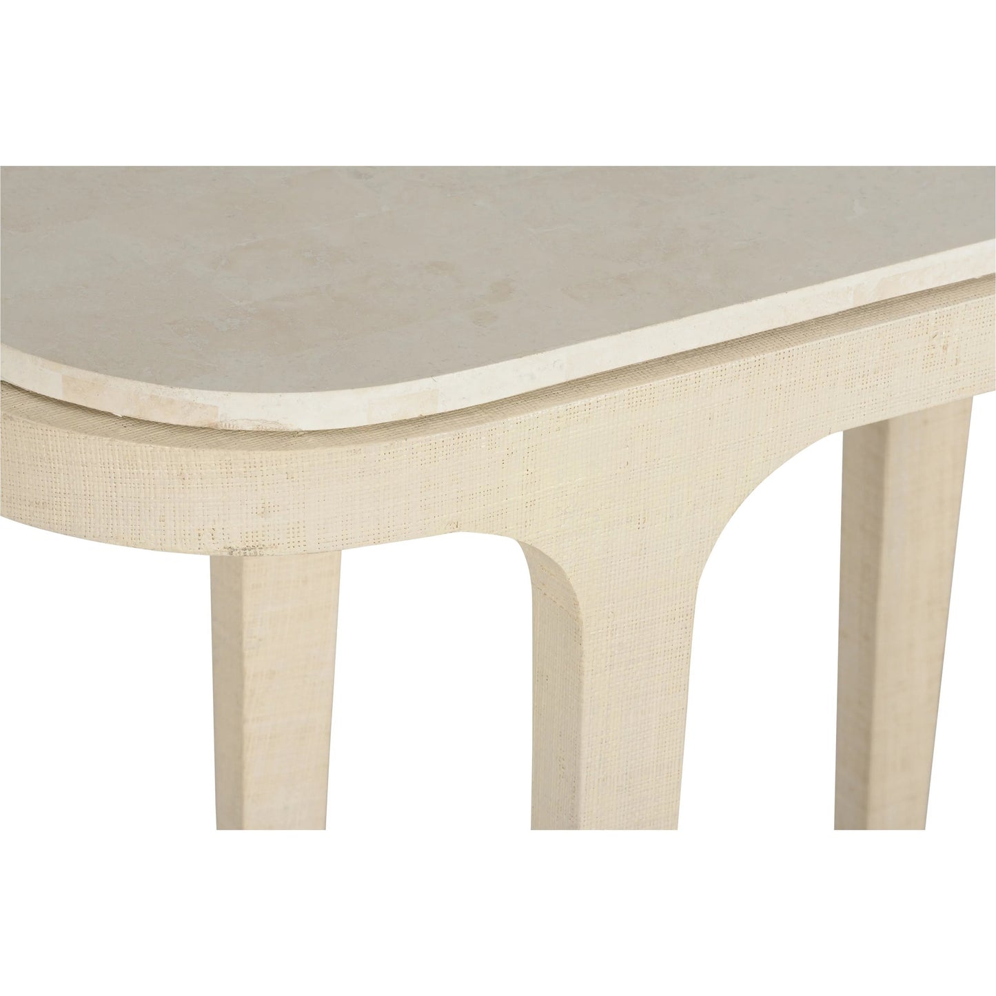 004 SI-2335197 | Closeup | Juno Beach Console Table by Wildwood in white, cream and cream, natural white. Made from unique in a transitional style.