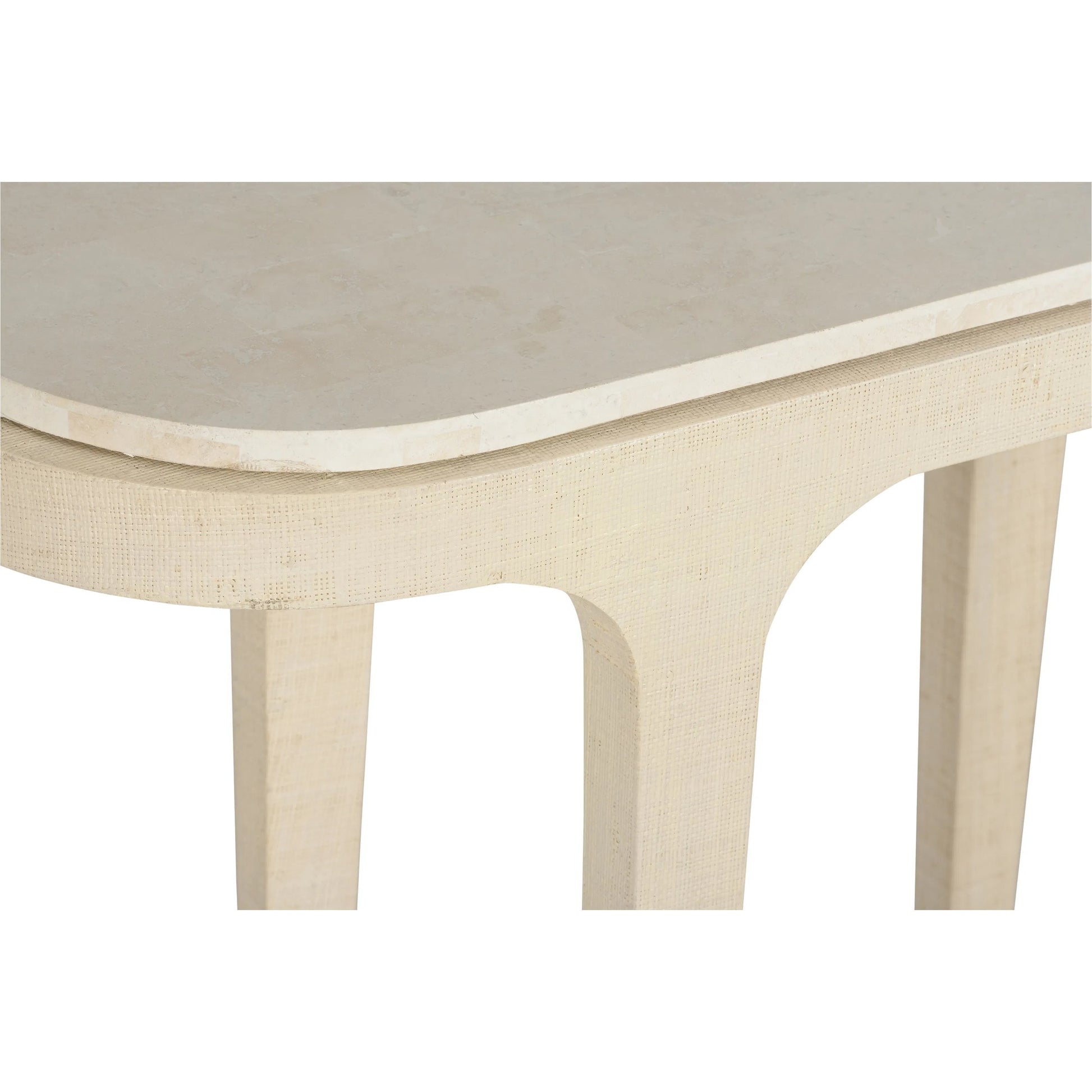 Juno Beach Console Table by Wildwood in white, cream and cream, natural white. Made from unique in a transitional style.