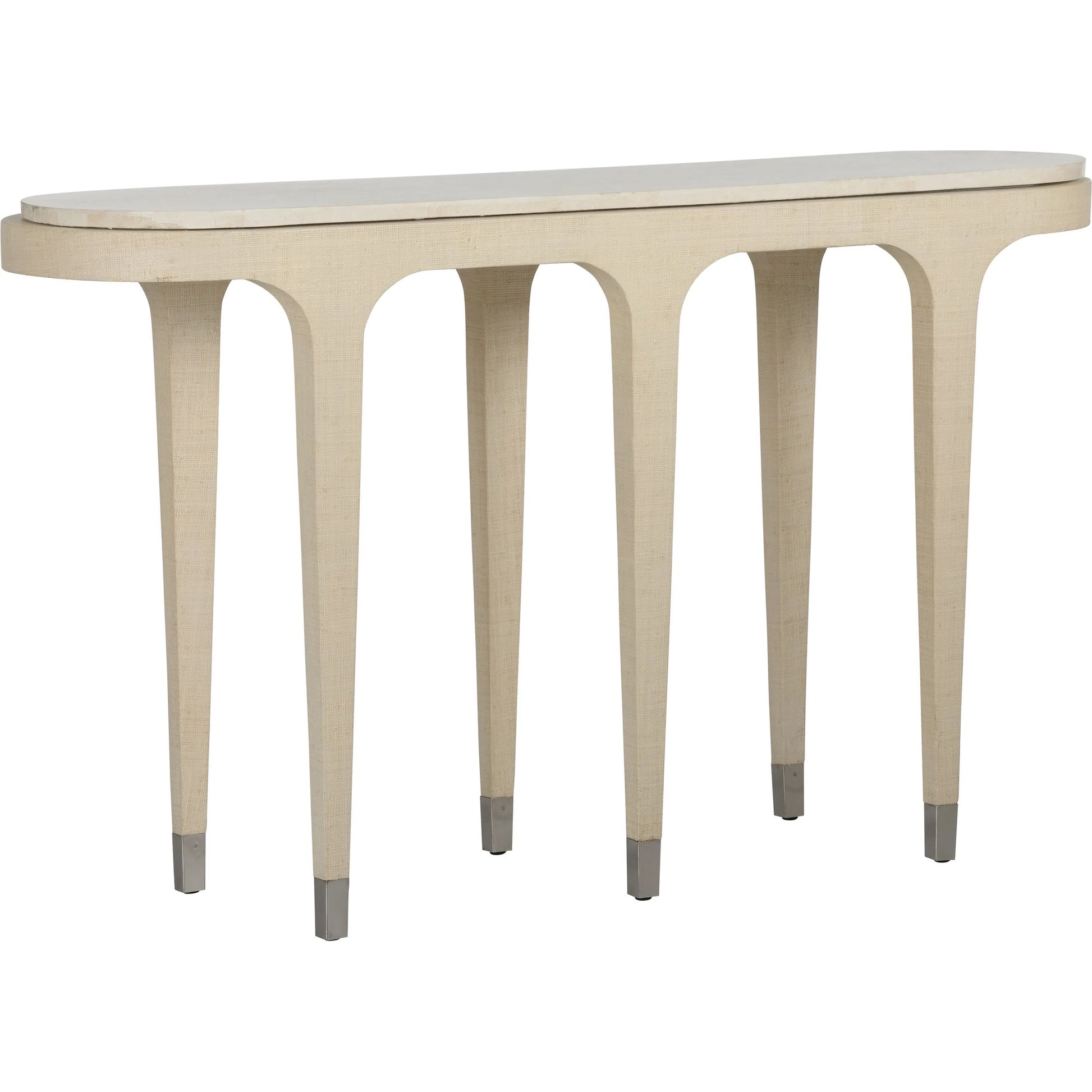 Juno Beach Console Table by Wildwood in white, cream and cream, natural white. Made from unique in a transitional style.