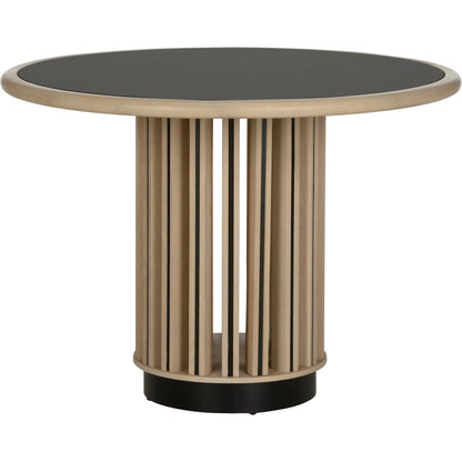 Perret Center Table by Wildwood in tan, black and white oak, coffee bronze, black. Made from unique in a unique style.