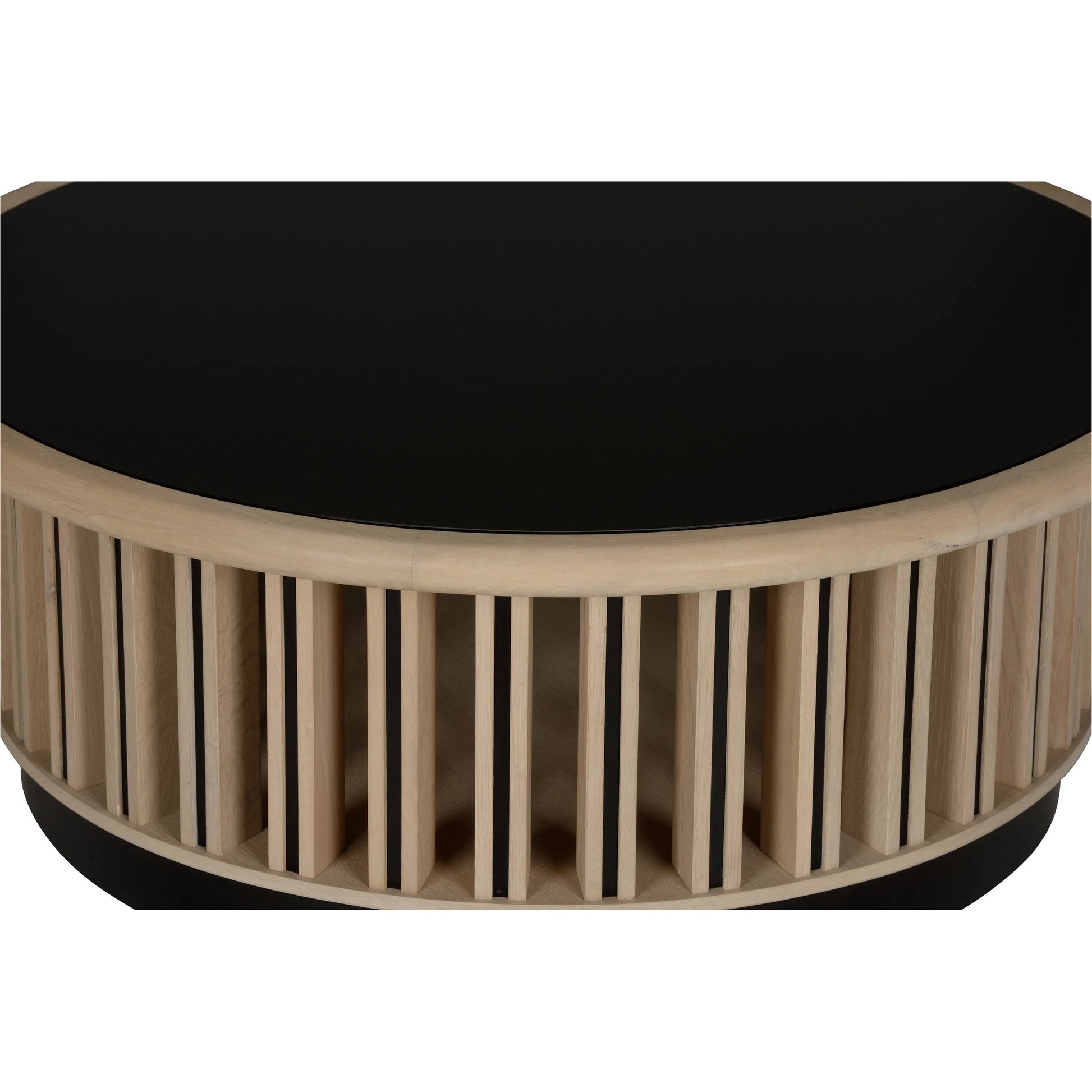 Perret Cocktail Table by Wildwood in brown, black and white oak, coffee bronze, black. Made from unique in a unique style.