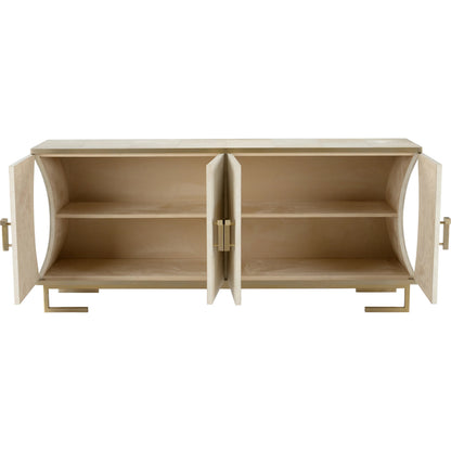 Mikami Cabinet by Wildwood in white, cream and cream. Made from unique in a transitional style.