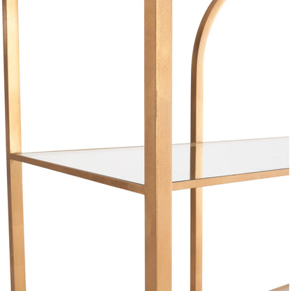 Atwood Etagere by Wildwood in gold leaf. Made from unique in a unique style.