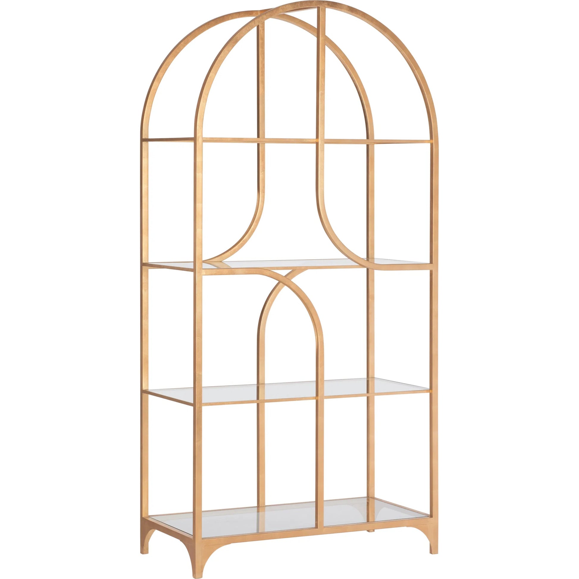 Atwood Etagere by Wildwood in gold leaf. Made from unique in a unique style.