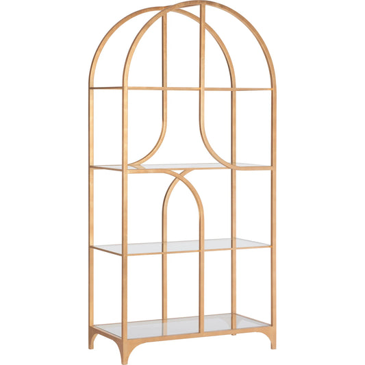 Atwood Etagere by Wildwood in gold leaf. Made from unique in a unique style.