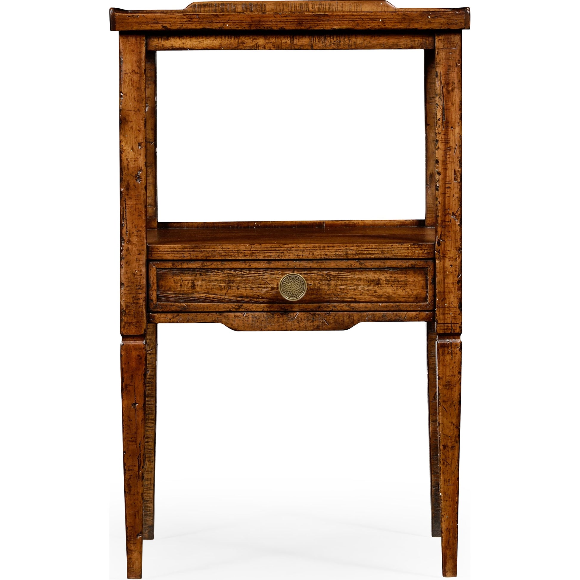 Casual Accents Country Walnut Square End Table by Jonathan Charles in brown and country farmhouse walnut. Made from acacia in a traditional style.