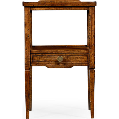 Casual Accents Country Walnut Square End Table by Jonathan Charles in brown and country farmhouse walnut. Made from acacia in a traditional style.