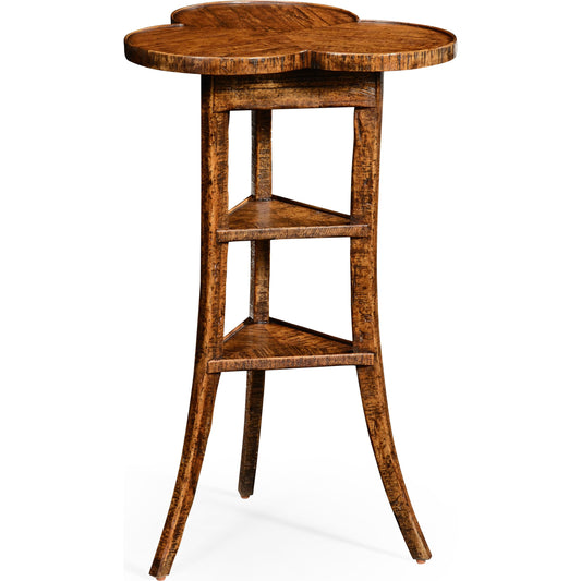Casual Accents Country Walnut Trefoil Side Table by Jonathan Charles in brown and country farmhouse walnut. Made from acacia in a cottage & farmhouse style.